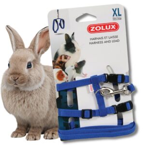 szelki dla królika zolux niebieskie